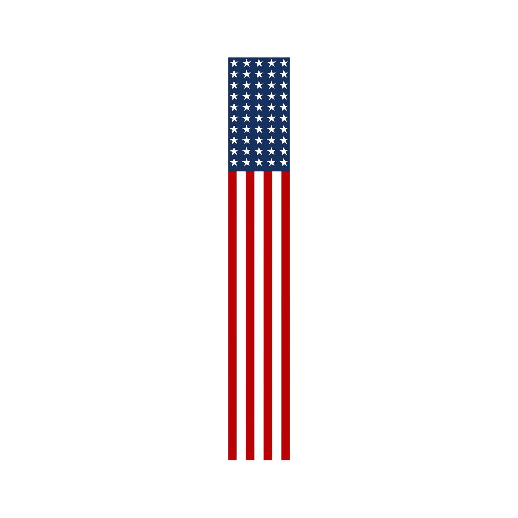 59" Red White And Blue Stars And Stripes Solid Wood Porch Sign