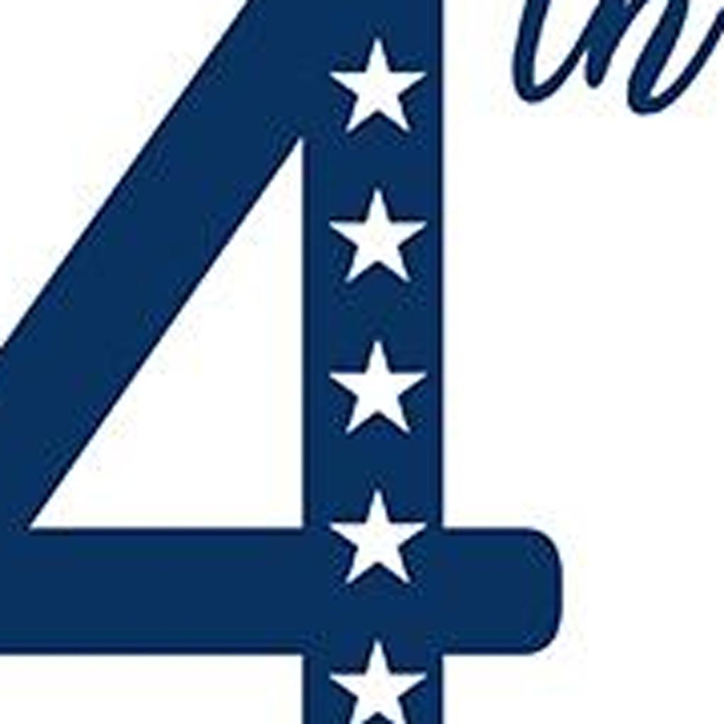 47" Red White And Blue Solid Wood Happy July 4th Porch Sign