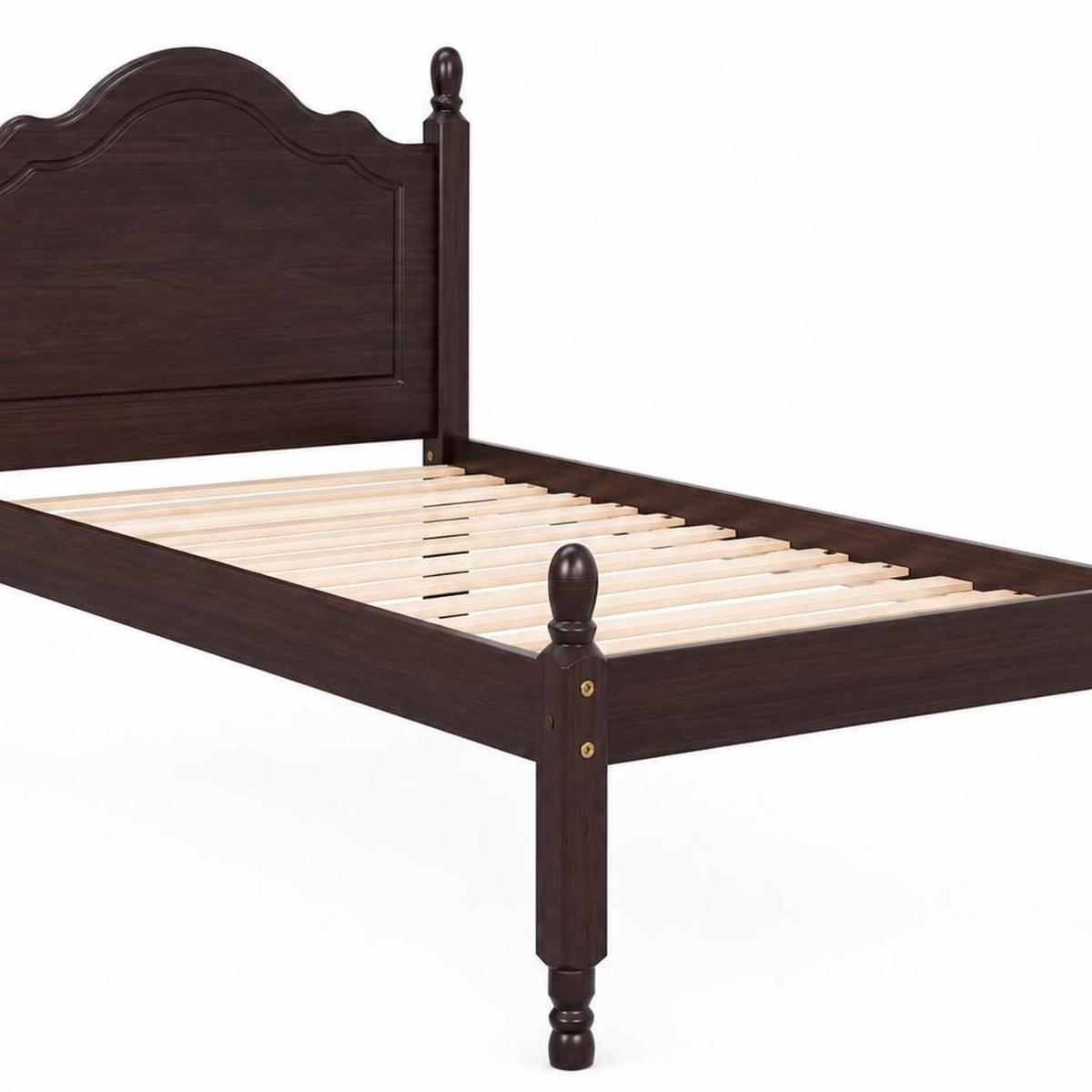 Espresso Solid Wood Twin Bed Frame