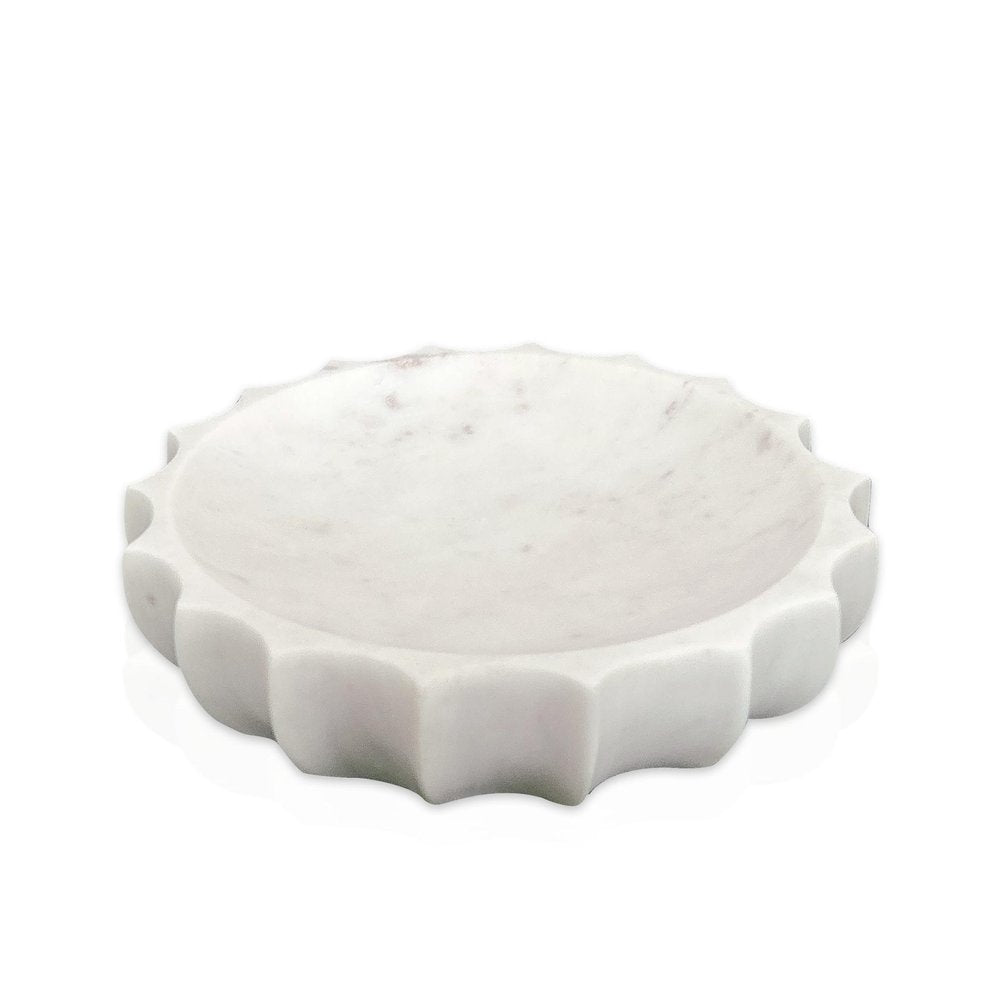 2" Cream Marble Decorative Bowl