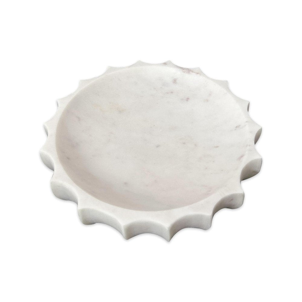 2" Cream Marble Decorative Bowl