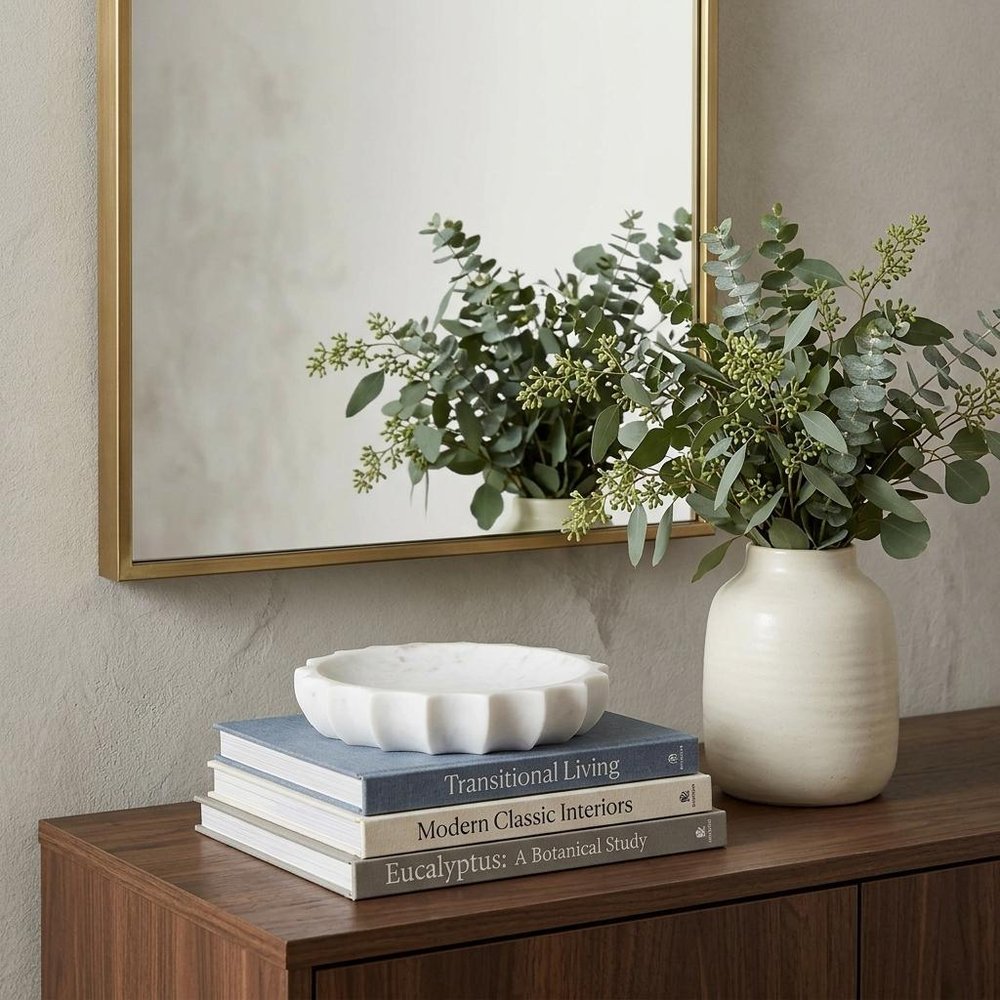 2" Cream Marble Decorative Bowl