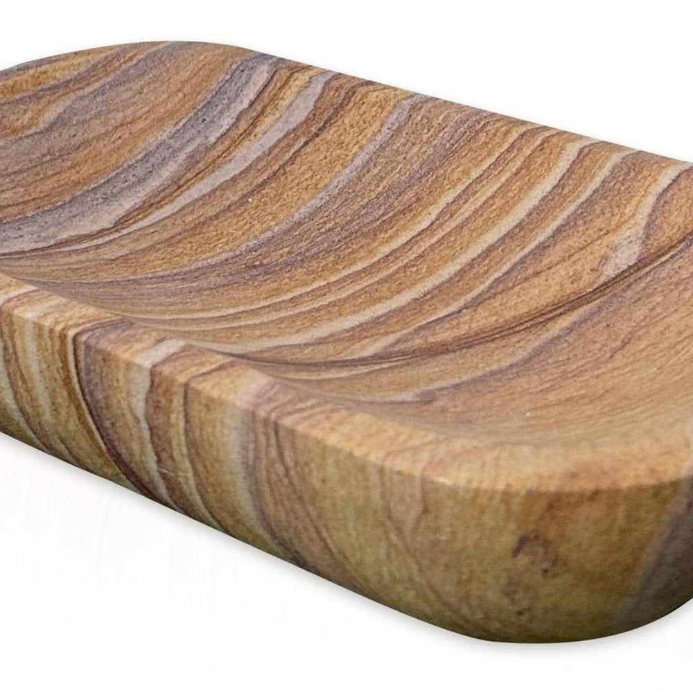 2" Taupe Stone Decorative Bowl