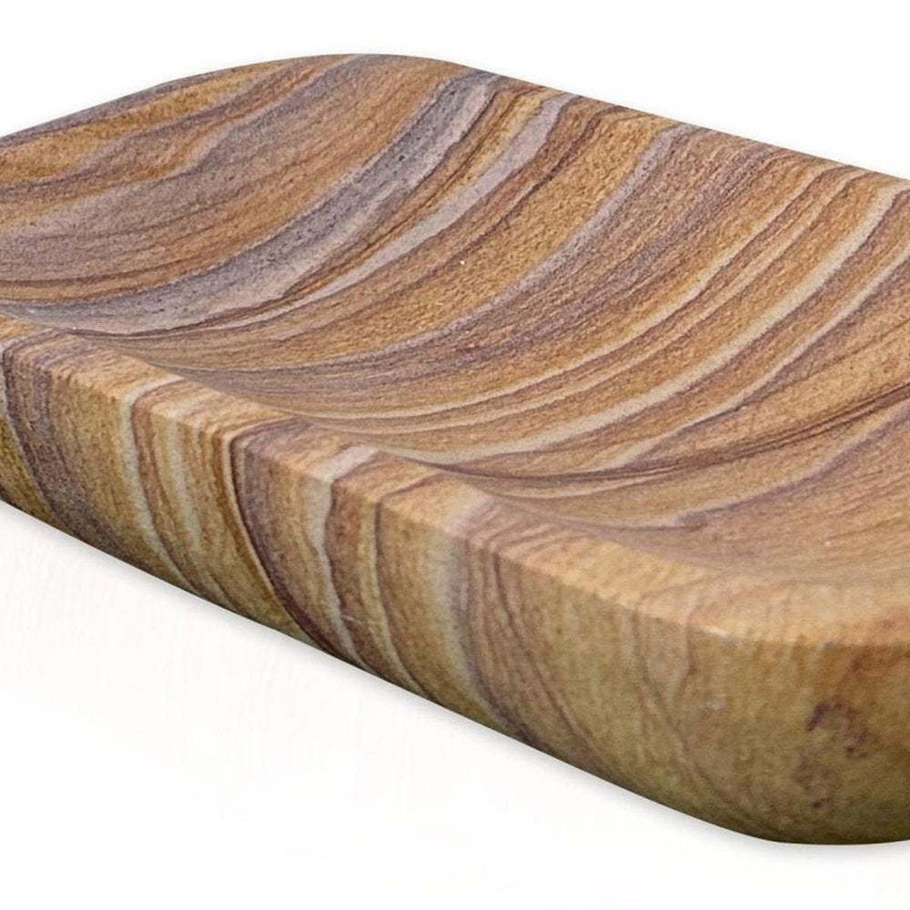 2" Taupe Stone Decorative Bowl