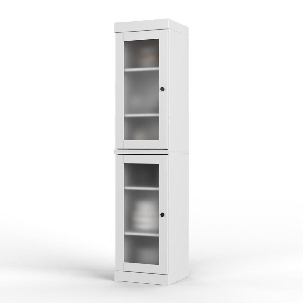 72" White Solid Wood Two Door Pantry Or Storage Closet
