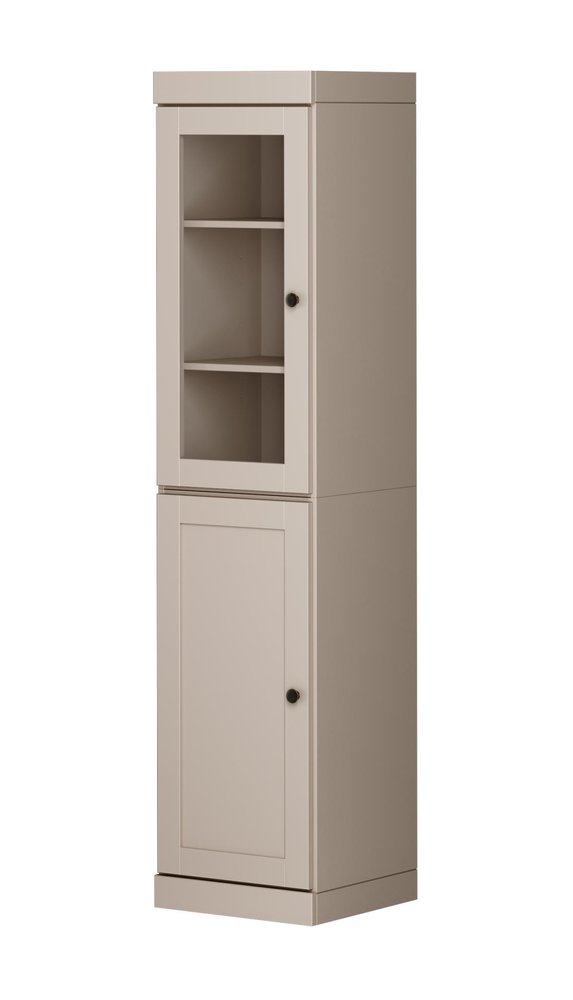 72" Beige Solid Wood Two Door Pantry Or Storage Closet