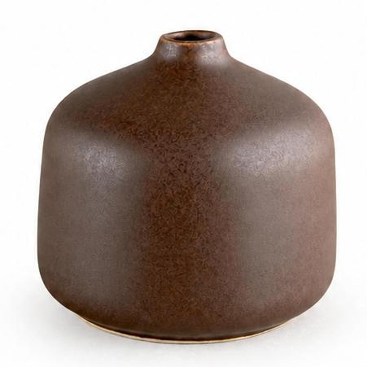 3" Brown Ceramic Bud Table Vase