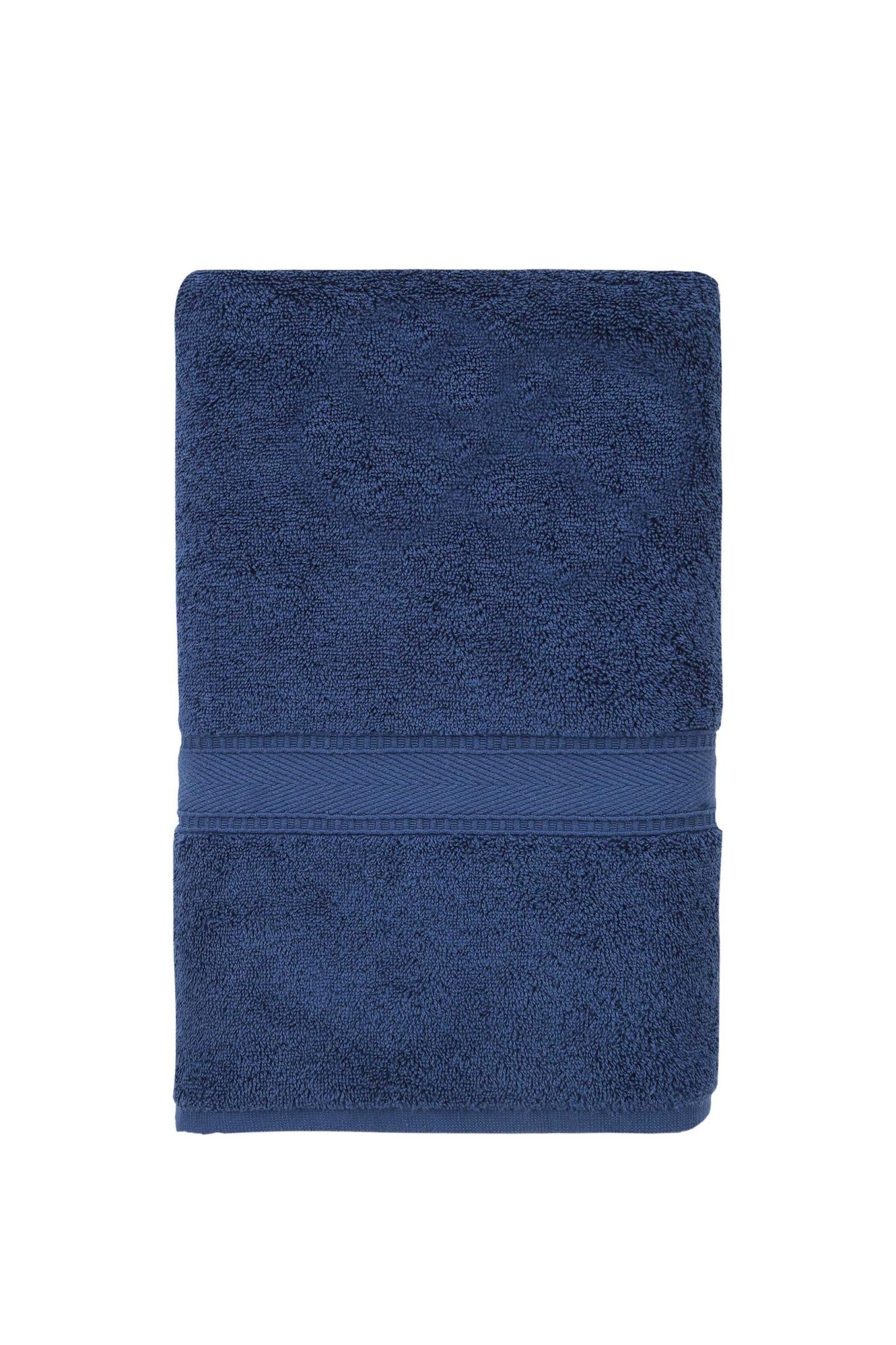 Navy Blue Turkish Cotton 40" X 60" Bath Sheet