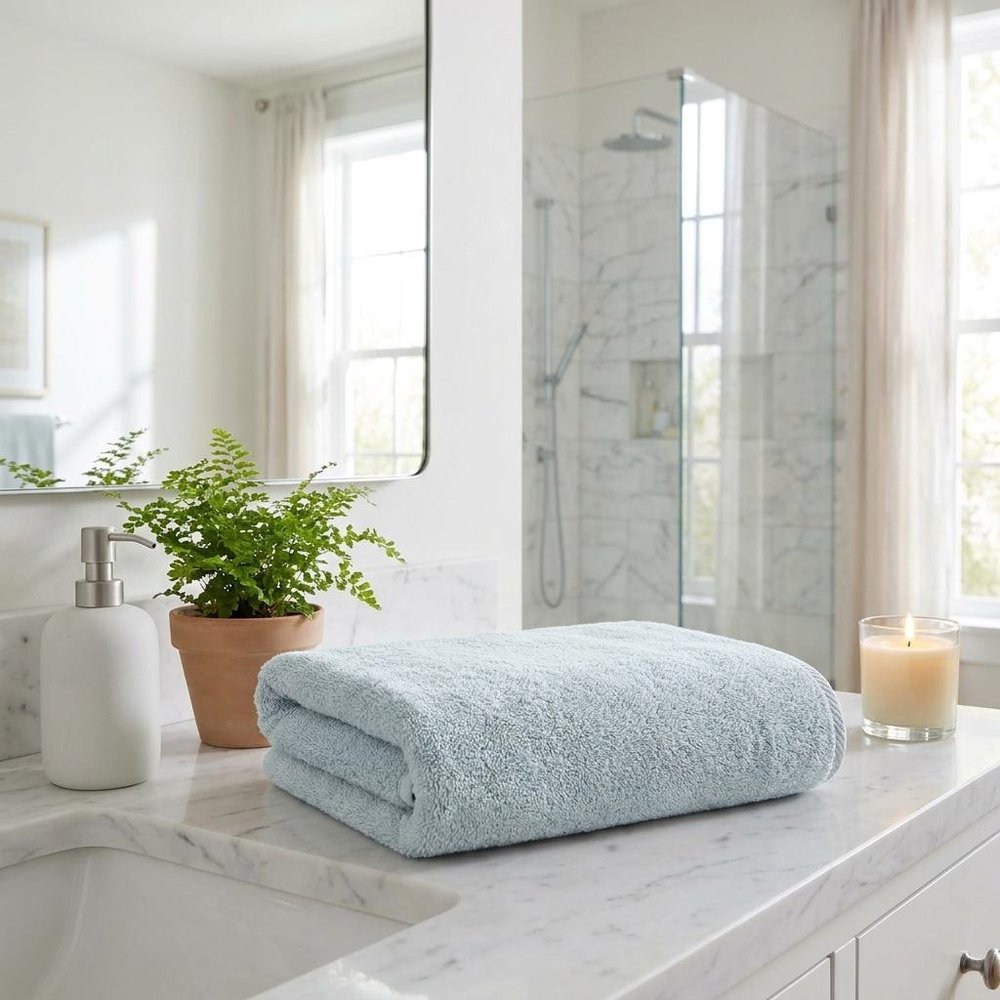 White Turkish Cotton 40" X 70" Bath Sheet