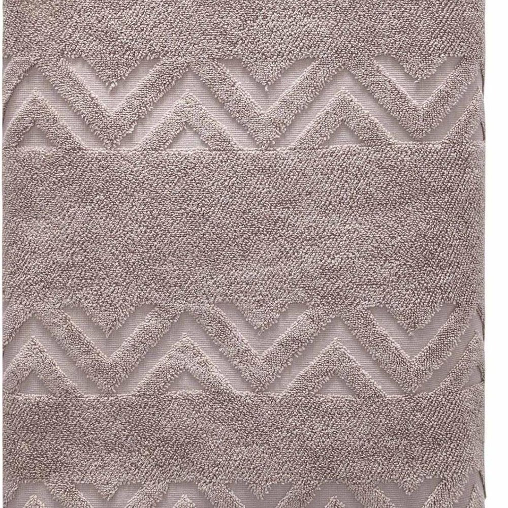 White Jacquard Turkish Cotton 40" X 70" Chevron Bath Sheet