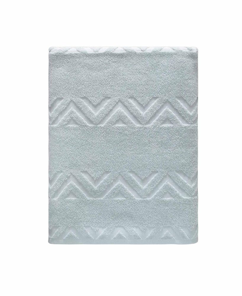 White Jacquard Turkish Cotton 40" X 70" Chevron Bath Sheet