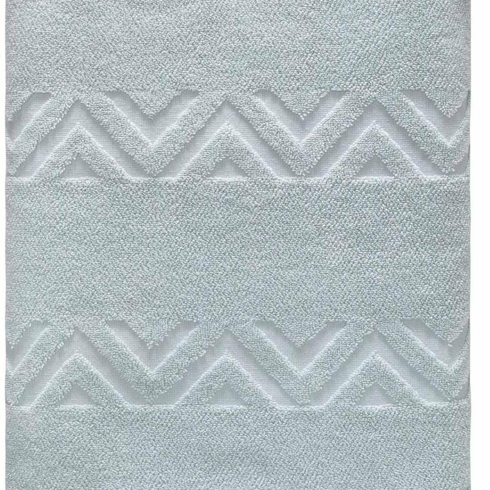 White Jacquard Turkish Cotton 40" X 70" Chevron Bath Sheet