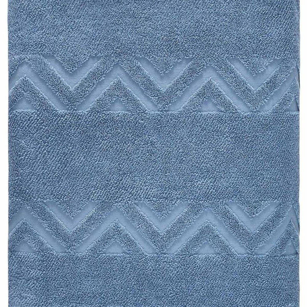White Jacquard Turkish Cotton 40" X 70" Chevron Bath Sheet