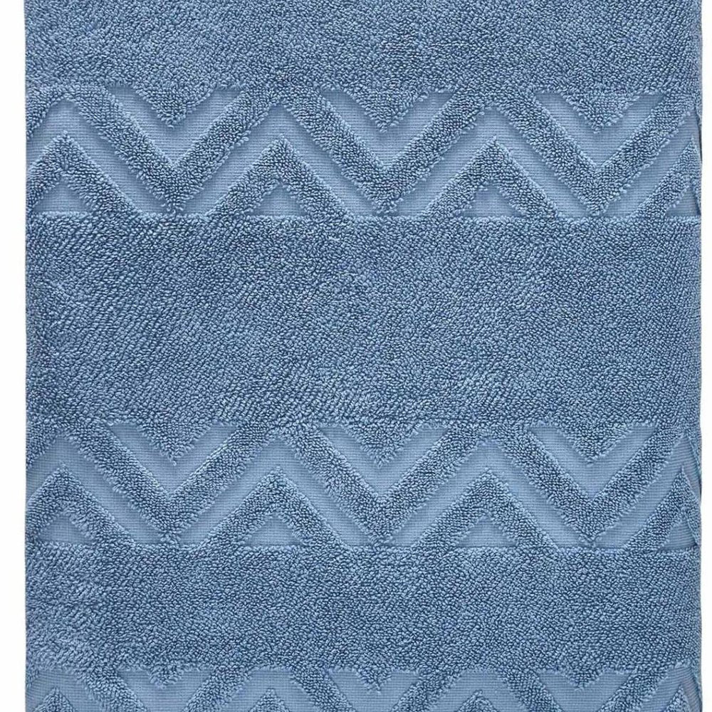 White Jacquard Turkish Cotton 40" X 70" Chevron Bath Sheet