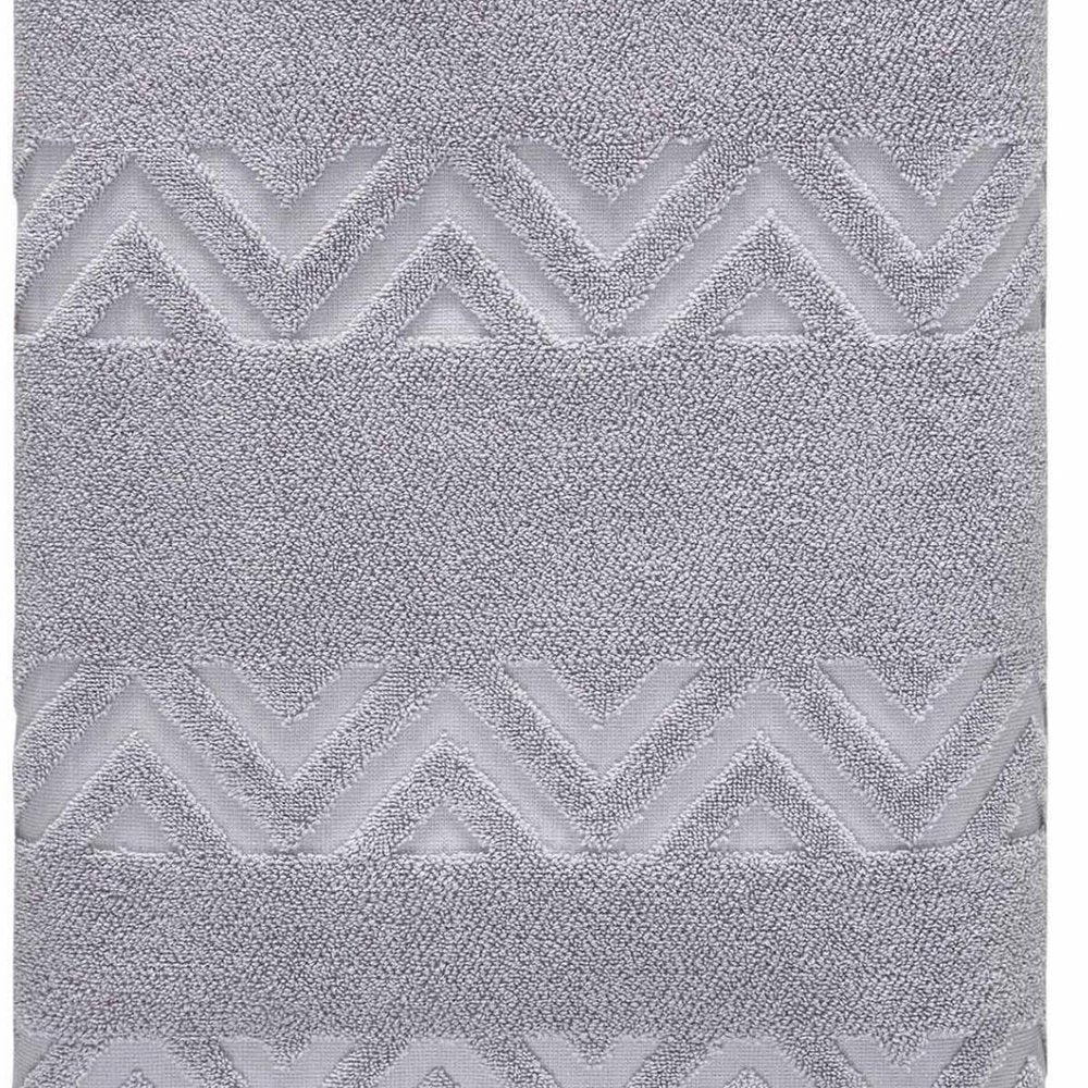 White Jacquard Turkish Cotton 40" X 70" Chevron Bath Sheet