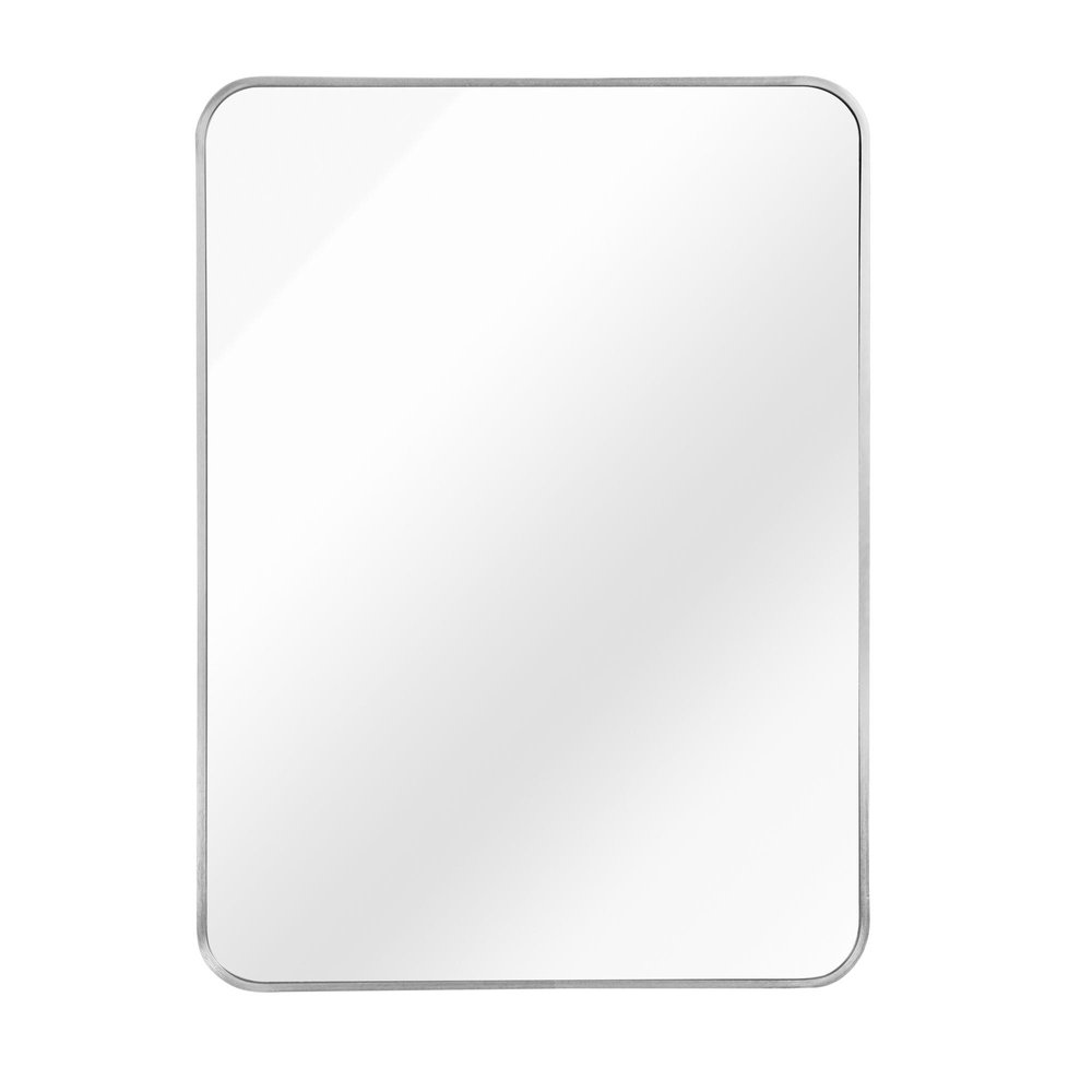 32" Black Aluminum Framed Bathroom Vanity Mirror