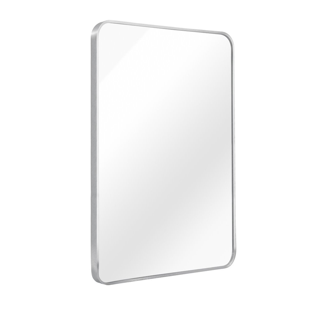 36" Black Aluminum Framed Bathroom Vanity Mirror