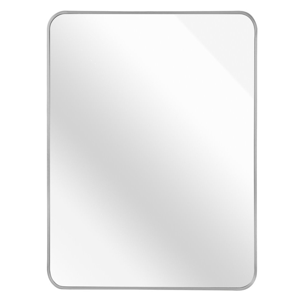40" Silver Aluminum Framed Bathroom Vanity Mirror