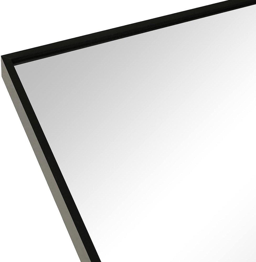 36" Black Aluminum Arch Framed Bathroom Vanity Mirror
