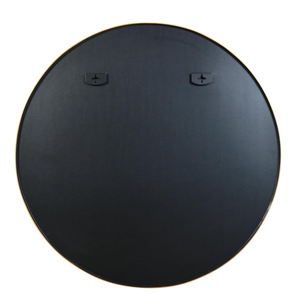 39" Gold Aluminum Round Framed Bathroom Vanity Mirror