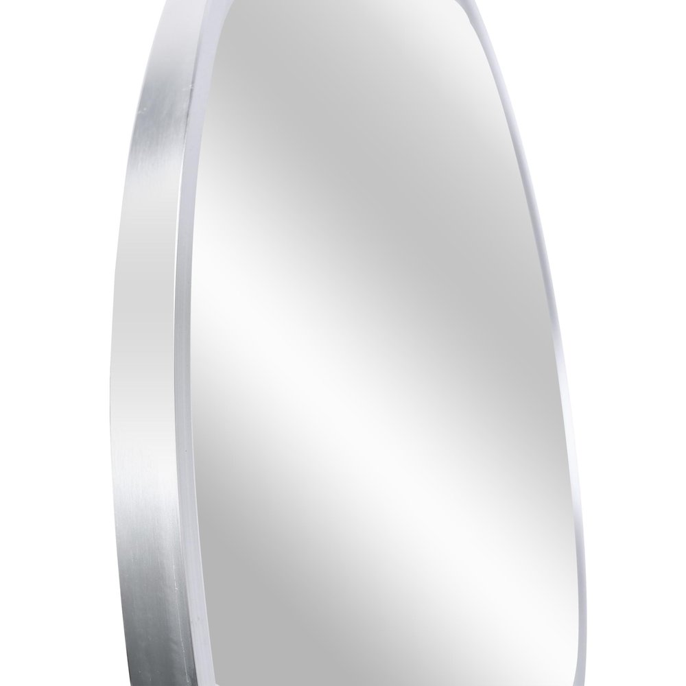 42" Silver Aluminum Round Framed Bathroom Vanity Mirror