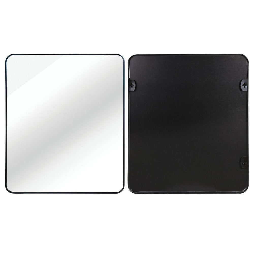 36" Black Aluminum Framed Bathroom Vanity Mirror