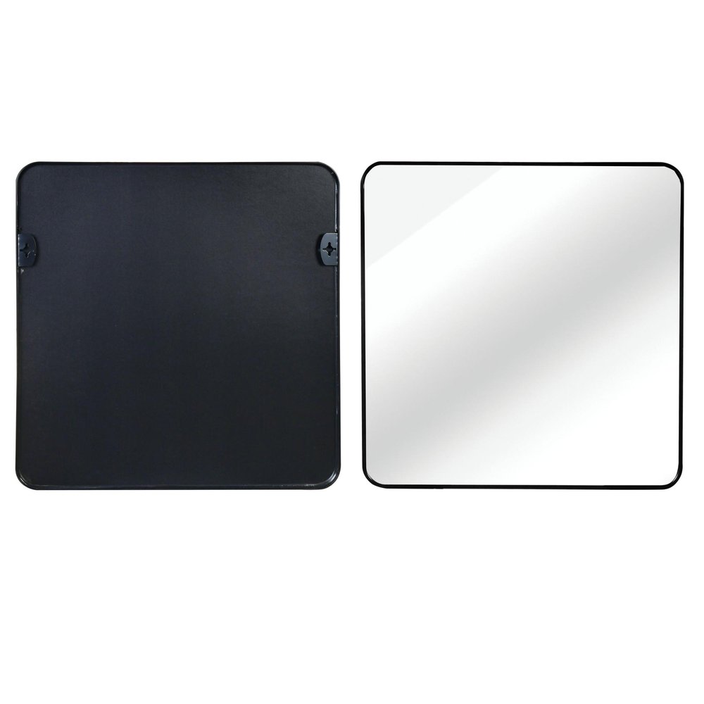 36" Black Aluminum Square Framed Bathroom Vanity Mirror