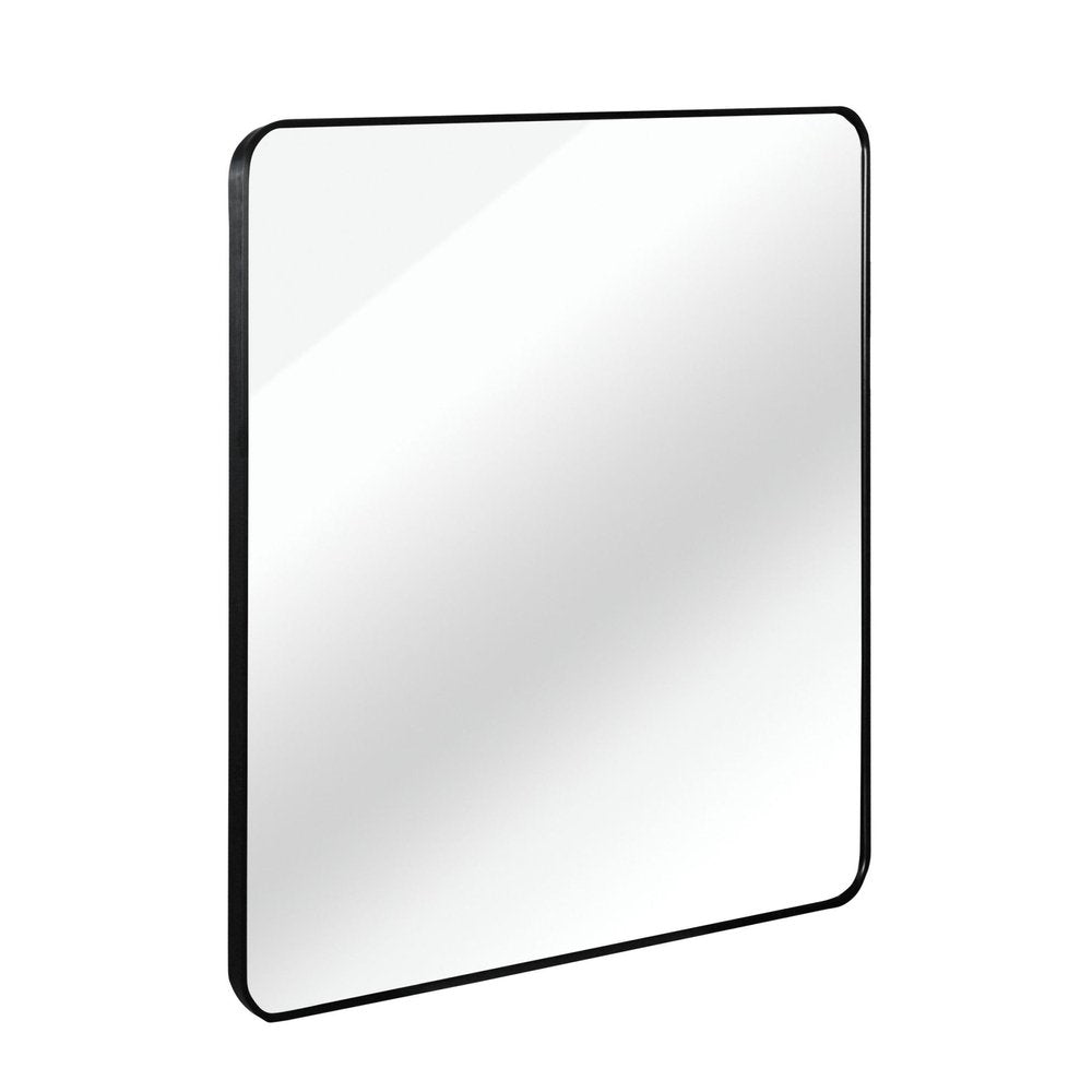 30" Black Aluminum Square Framed Bathroom Vanity Mirror