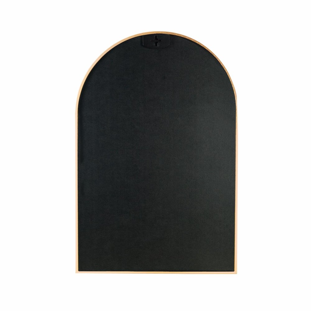 32" Black Aluminum Arch Framed Bathroom Vanity Mirror