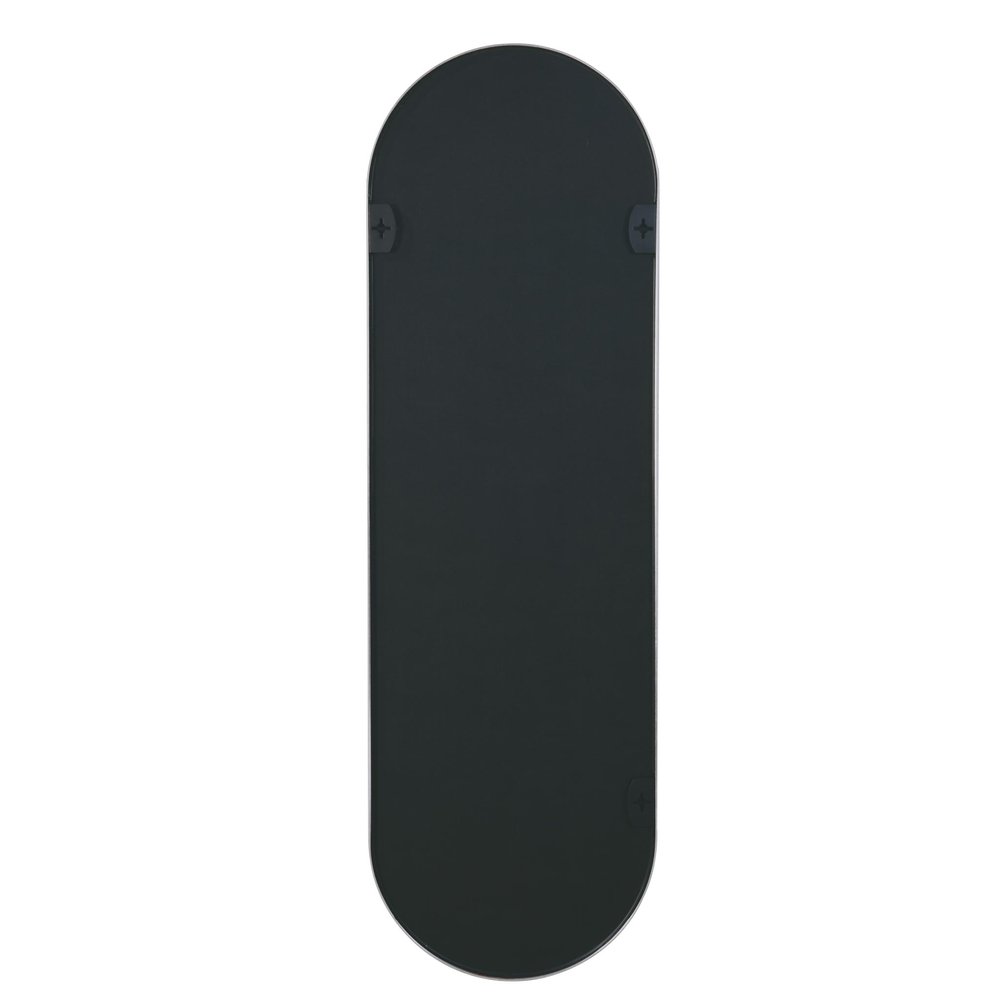 63" Black Aluminum Oval Framed Full Length Hanging Mirror