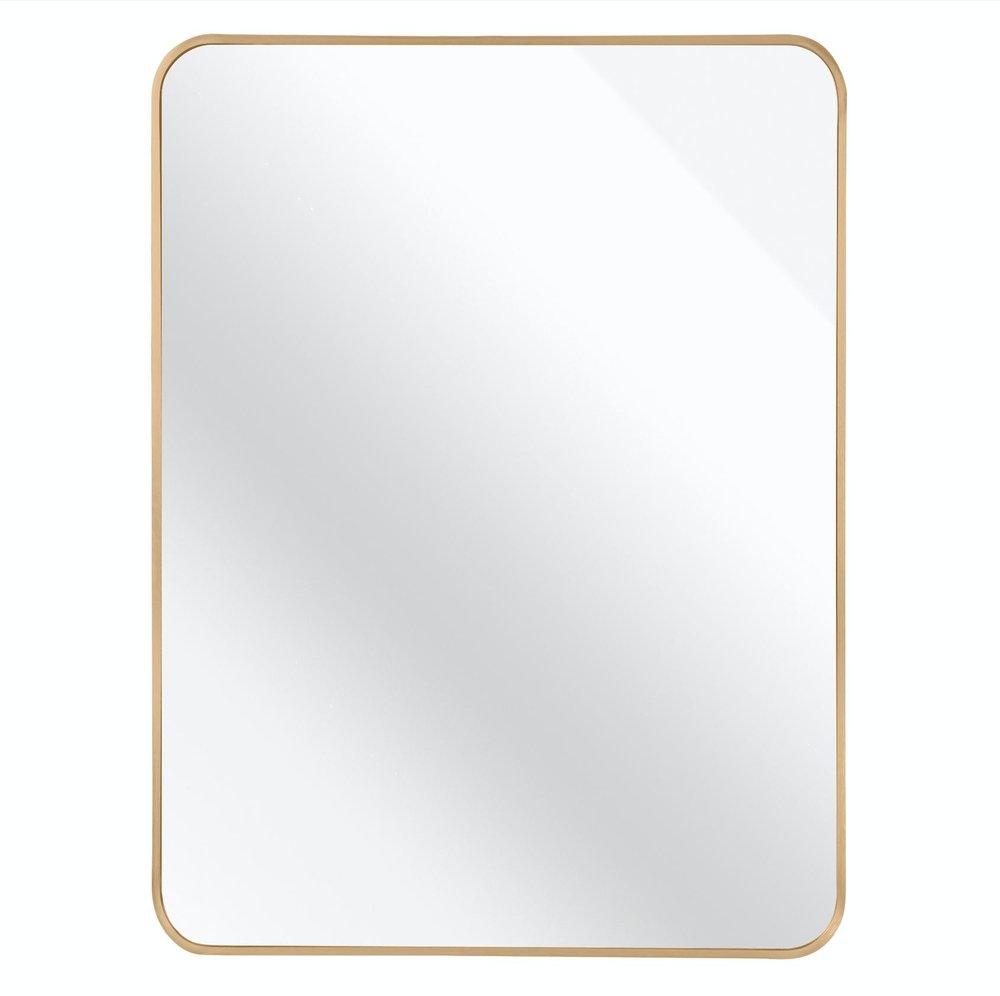 40" Silver Aluminum Framed Bathroom Vanity Mirror