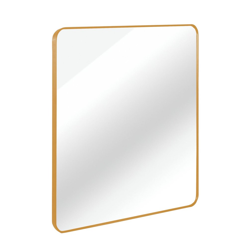 30" Black Aluminum Square Framed Bathroom Vanity Mirror