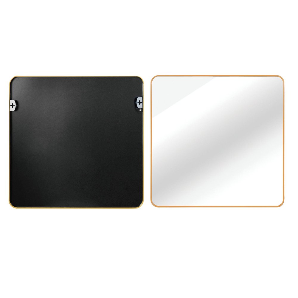 30" Black Aluminum Square Framed Bathroom Vanity Mirror