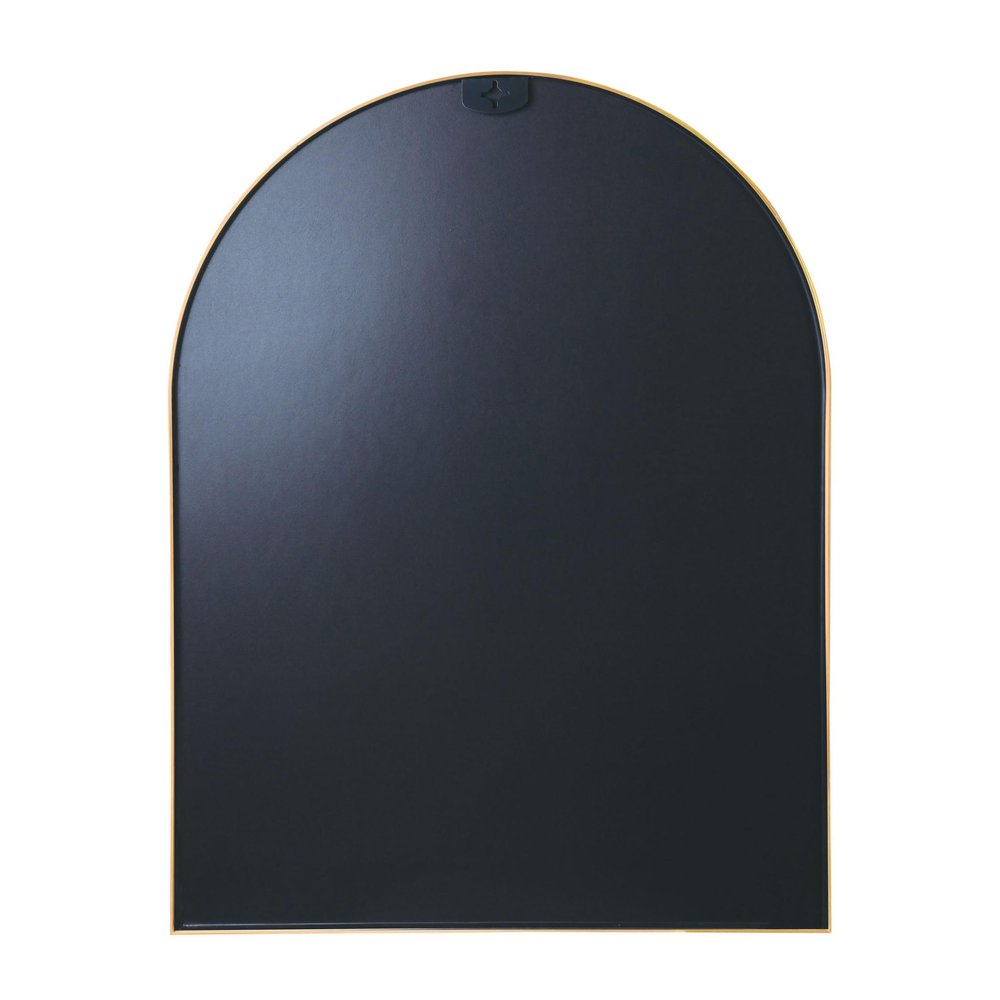 36" Black Aluminum Arch Framed Bathroom Vanity Mirror