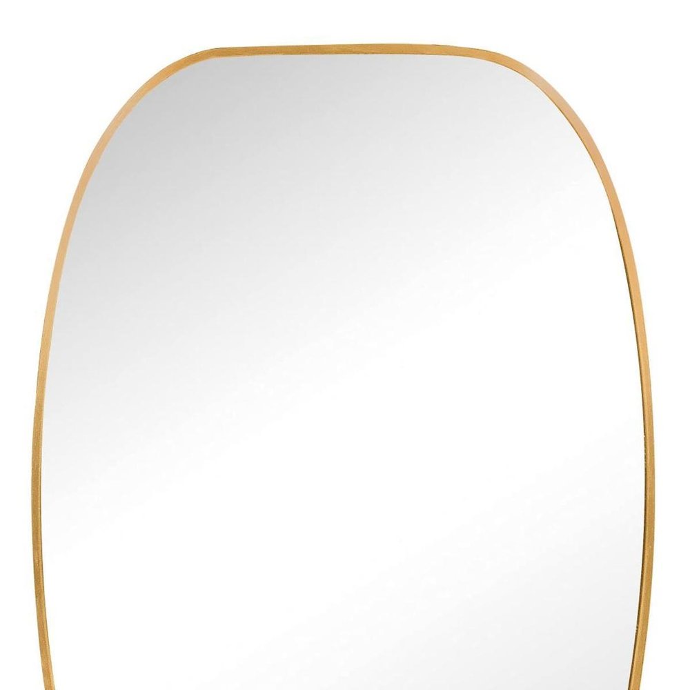 30" Black Aluminum Oval Framed Bathroom Vanity Mirror