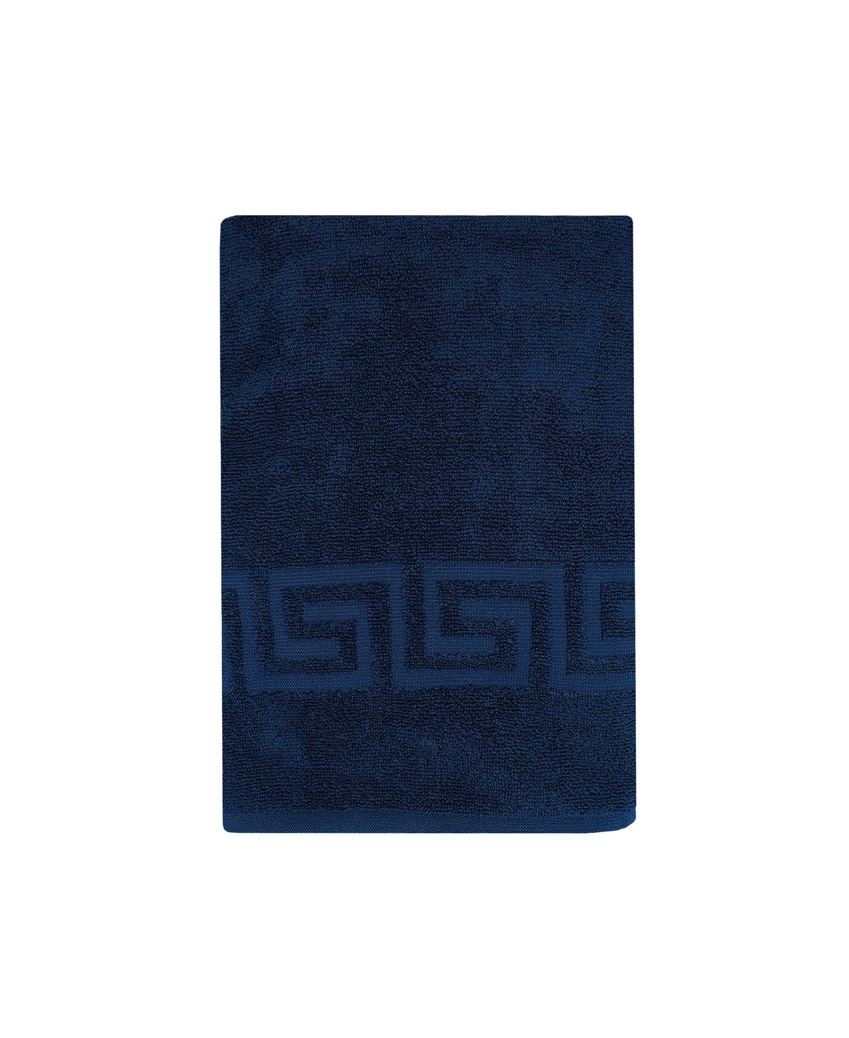 Navy Blue Greek Key Turkish Cotton 27" X 54" Bath Towel