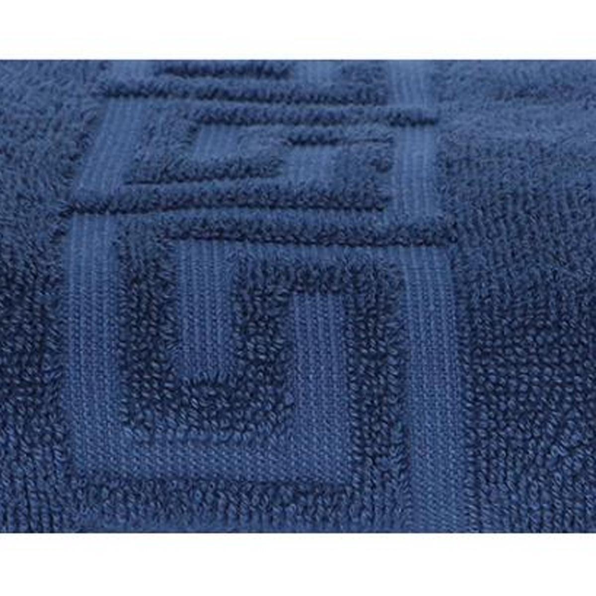Navy Blue Greek Key Turkish Cotton 27" X 54" Bath Towel