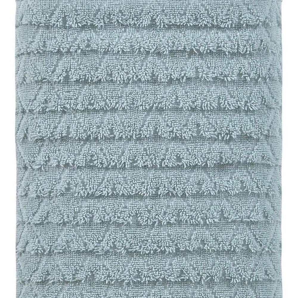 White Geometric Turkish Cotton 27" X 54" Bath Towel
