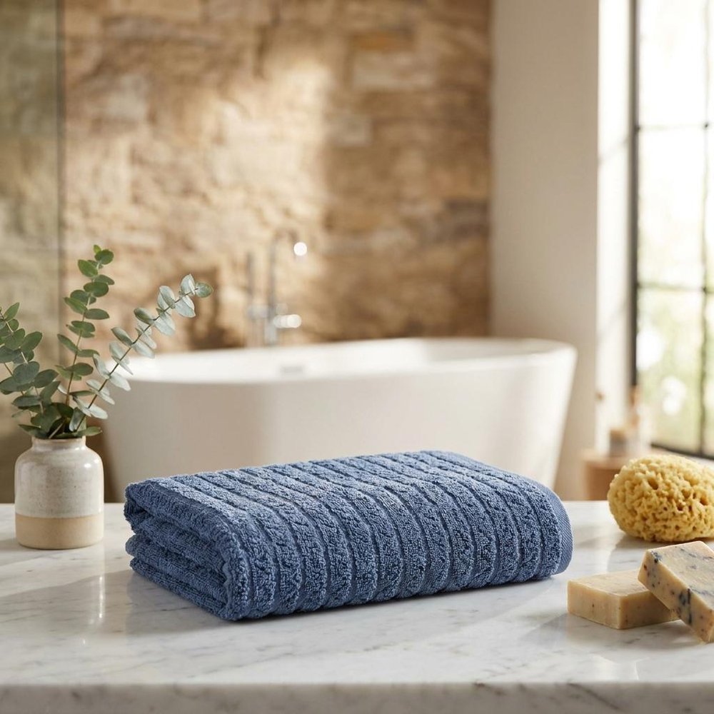White Geometric Turkish Cotton 27" X 54" Bath Towel