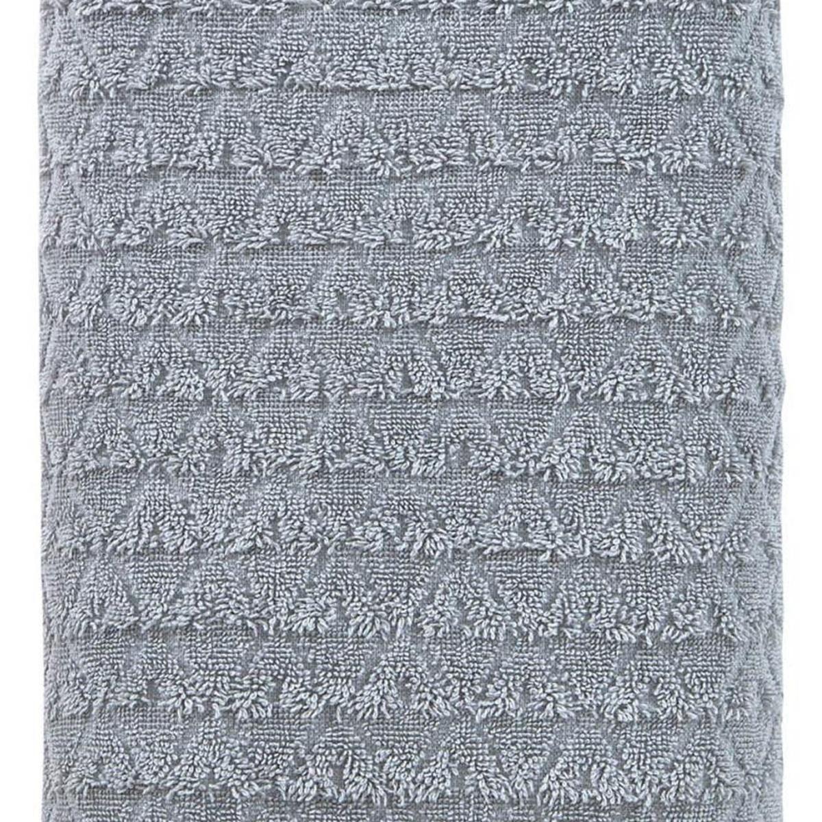 Light Gray Geometric Turkish Cotton 27" X 54" Bath Towel