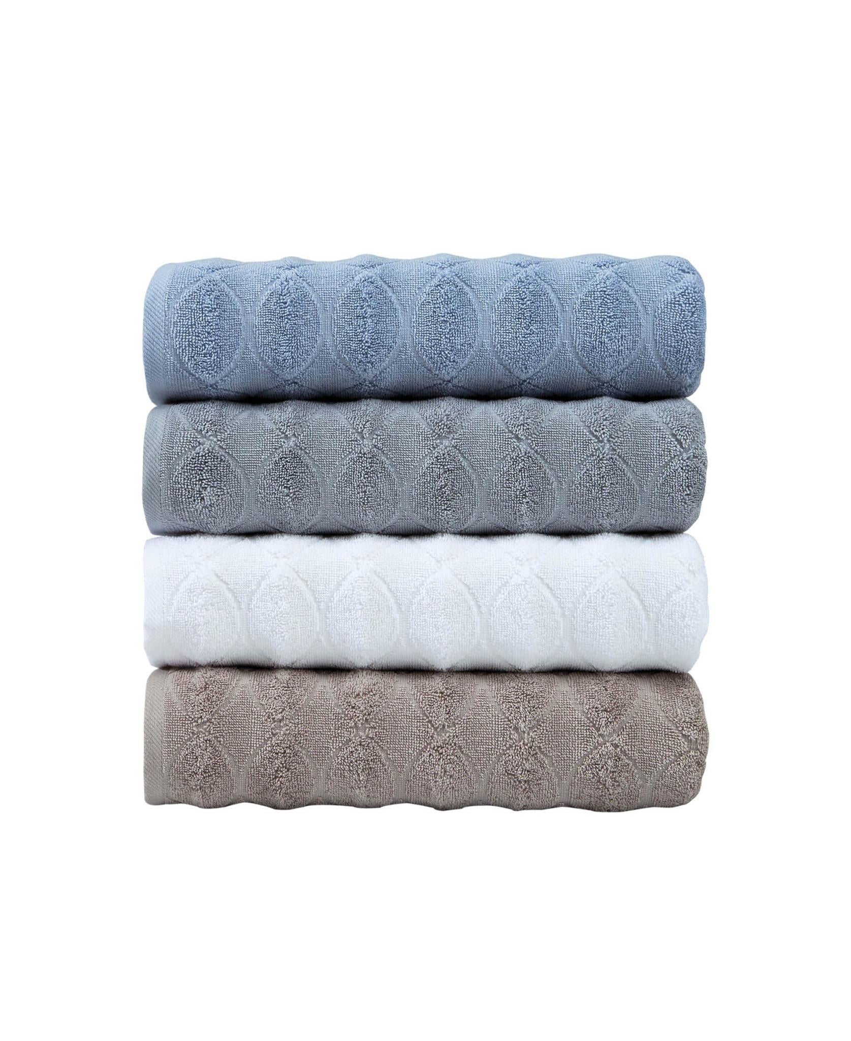Light Brown Jacquard Turkish Cotton 27" X 54" Bath Towel