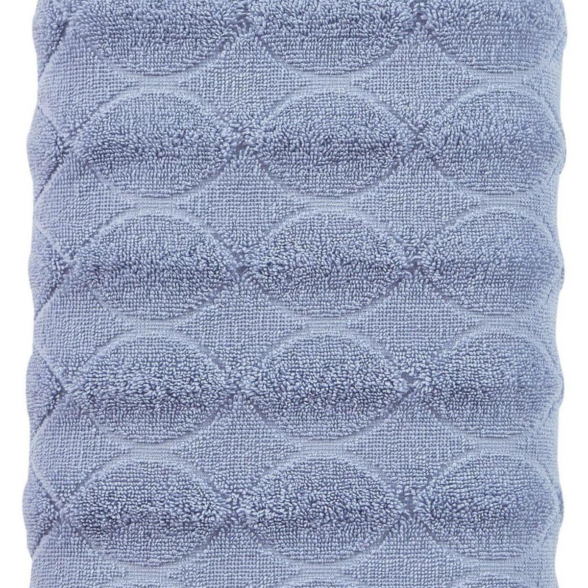 Blue Jacquard Turkish Cotton 27" X 54" Bath Towel