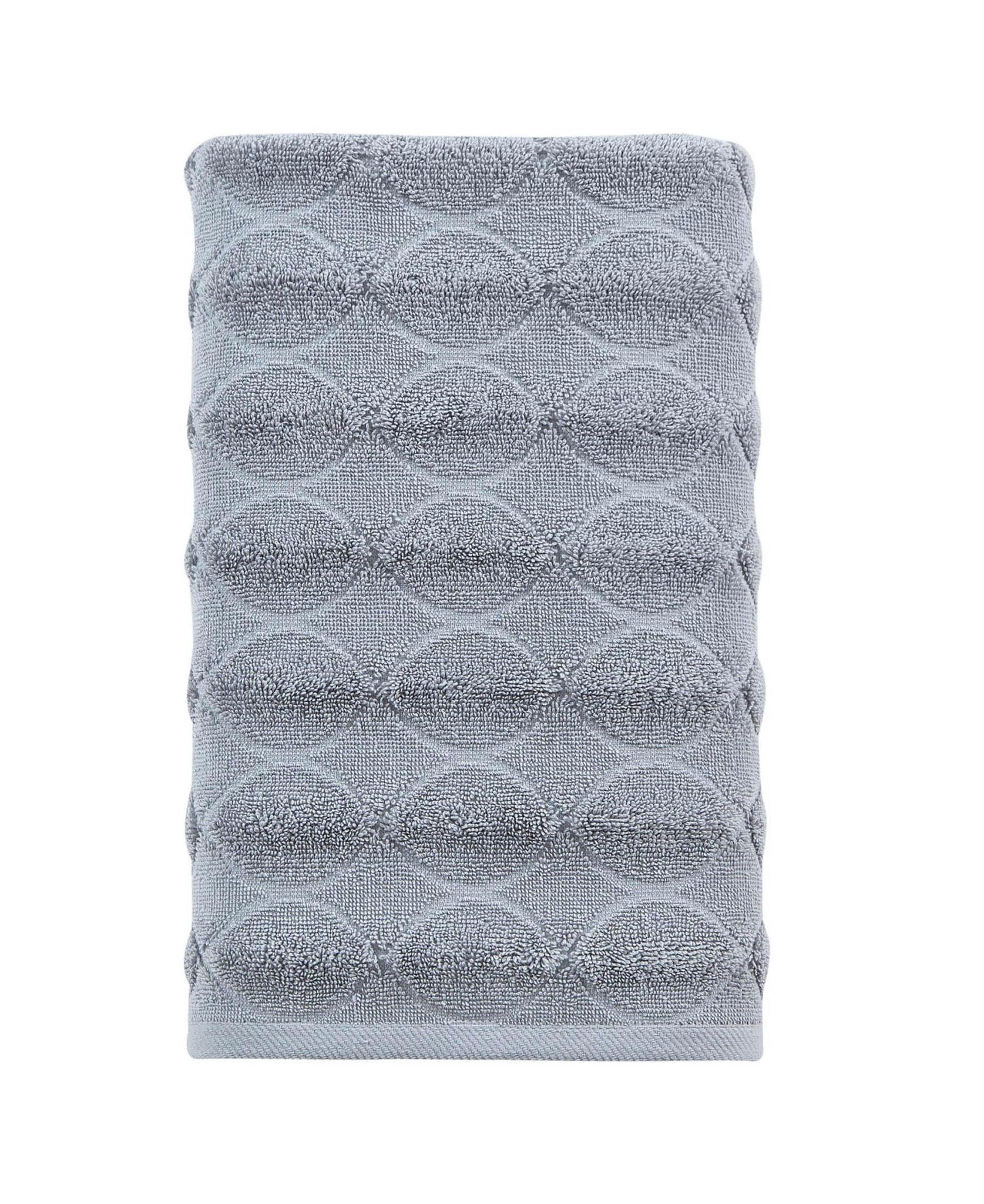 Light Gray Jacquard Turkish Cotton 27" X 54" Bath Towel