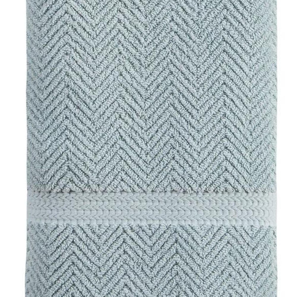 White Chevron Turkish Cotton 27" X 54" Bath Towel