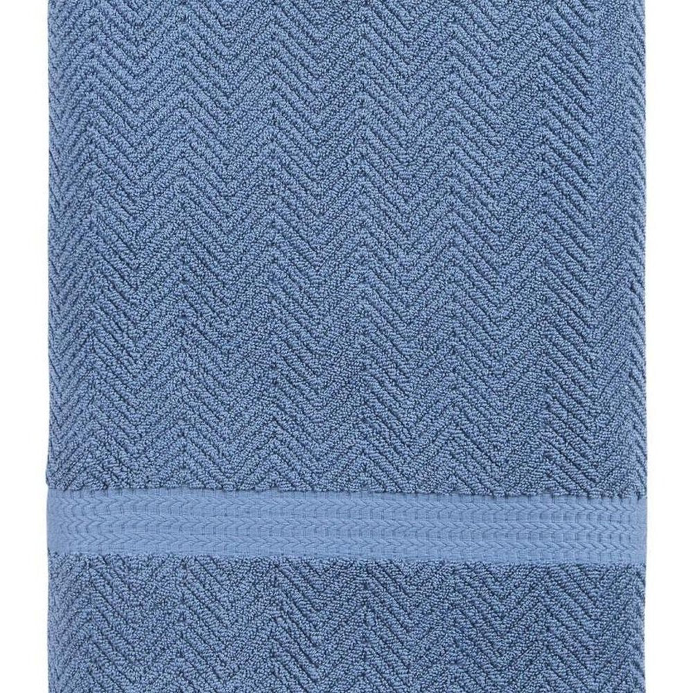 White Chevron Turkish Cotton 40" X 70" Bath Sheet