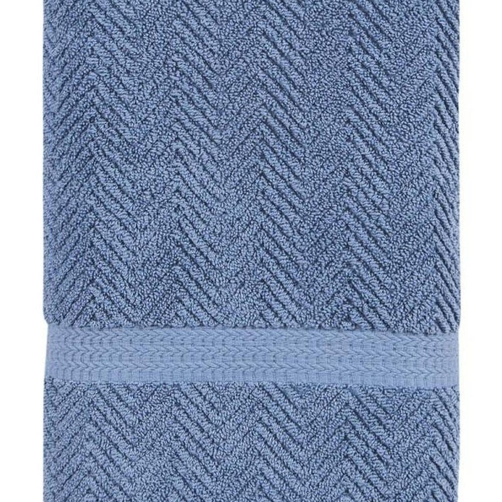 White Chevron Turkish Cotton 27" X 54" Bath Towel