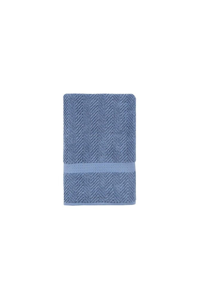 White Chevron Turkish Cotton 27" X 54" Bath Towel