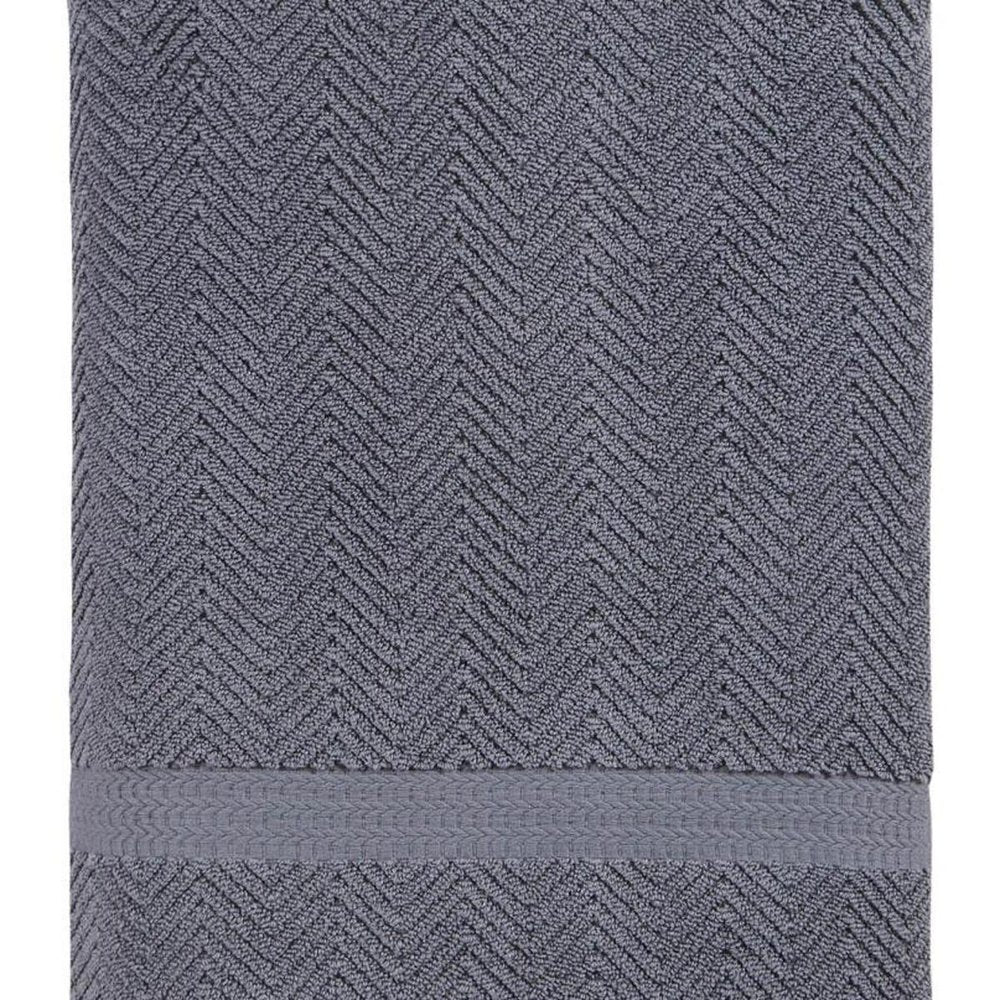 White Chevron Turkish Cotton 40" X 70" Bath Sheet