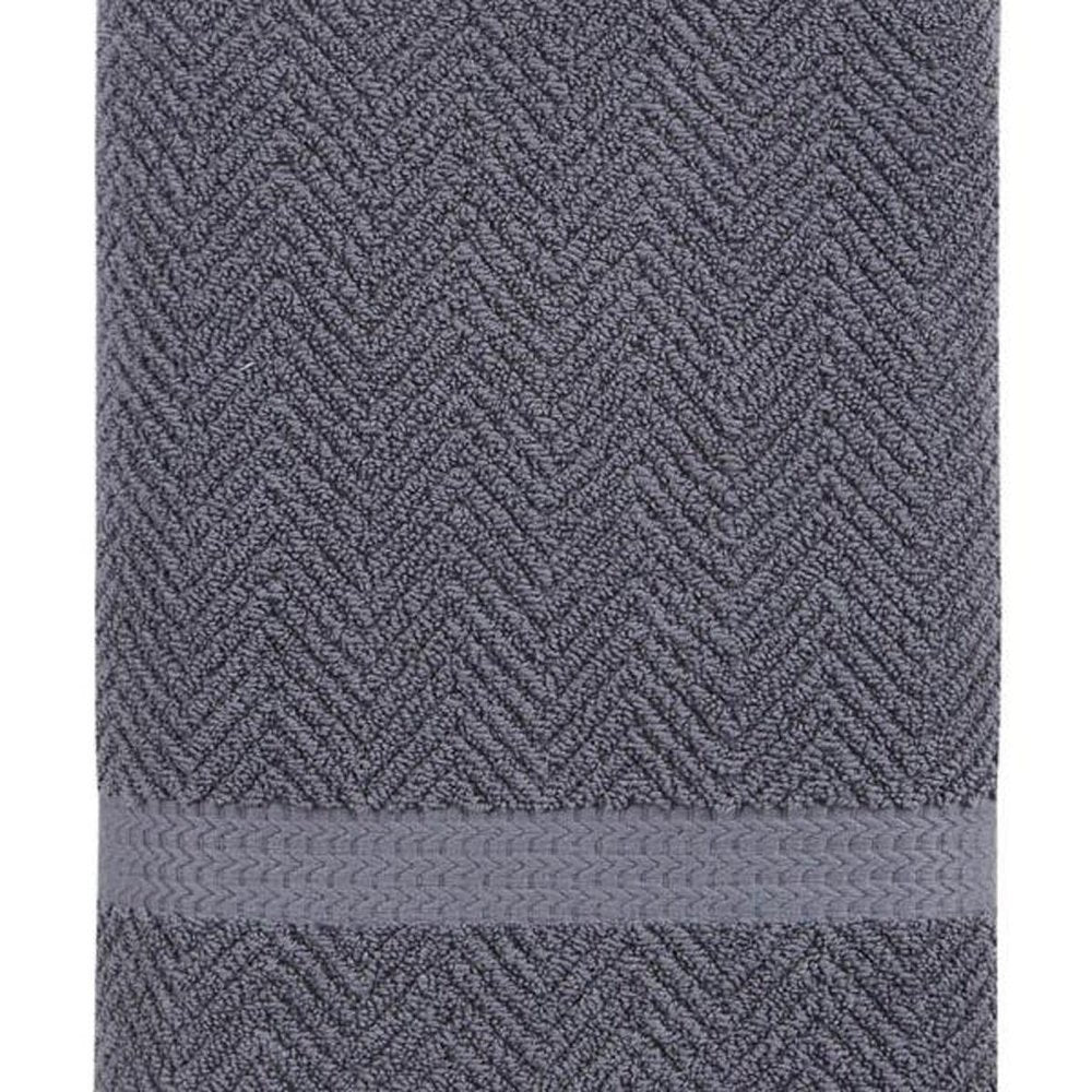 White Chevron Turkish Cotton 27" X 54" Bath Towel