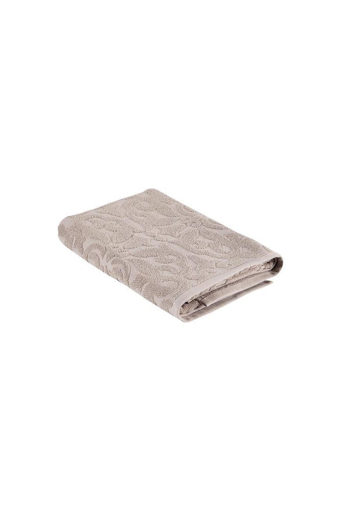Light Brown Turkish Cotton 27" X 54" Damask Bath Towel